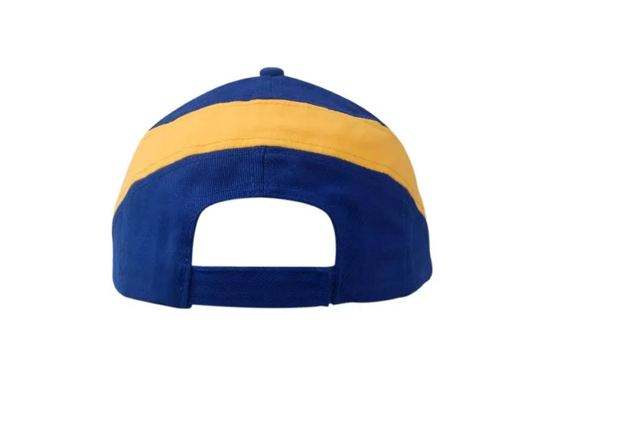 BRUSHED HEAVY COTTON CAP WITH SANDWICH TRIM & FABRIC INSERT ON CROWN