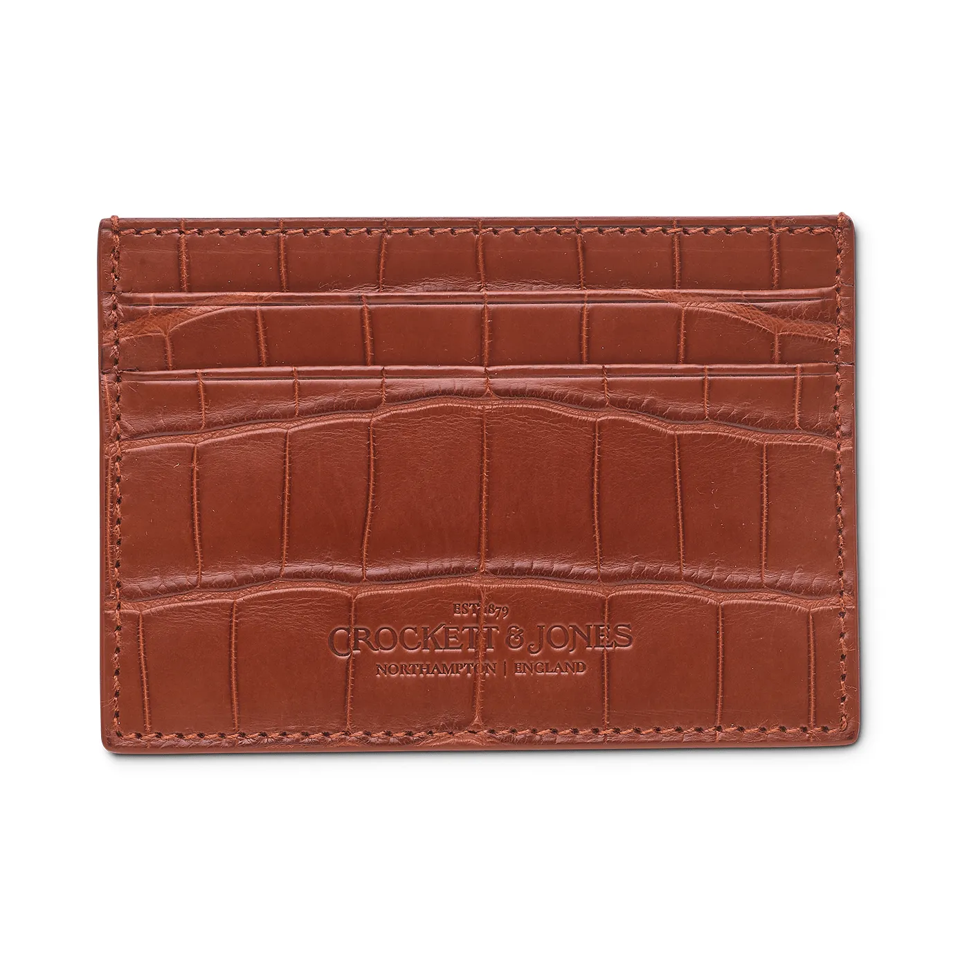 Card Holder Tan Crocodile