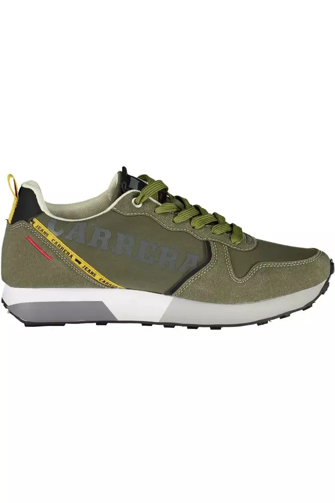 Carrera Sleek Green Sports Sneakers with Contrasting Details