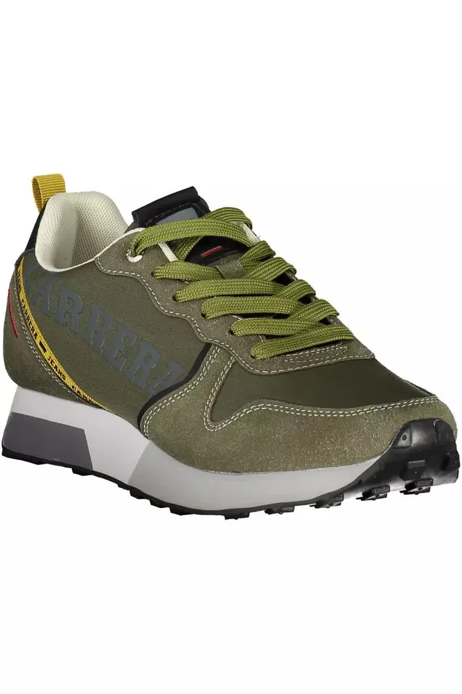 Carrera Sleek Green Sports Sneakers with Contrasting Details