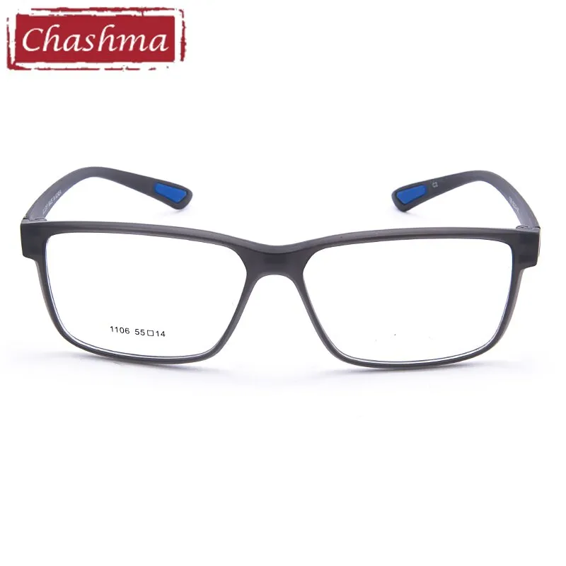 Chashma Men's Full Rim Big Square Tr 90 Titanium Sport Eyeglasses 1106