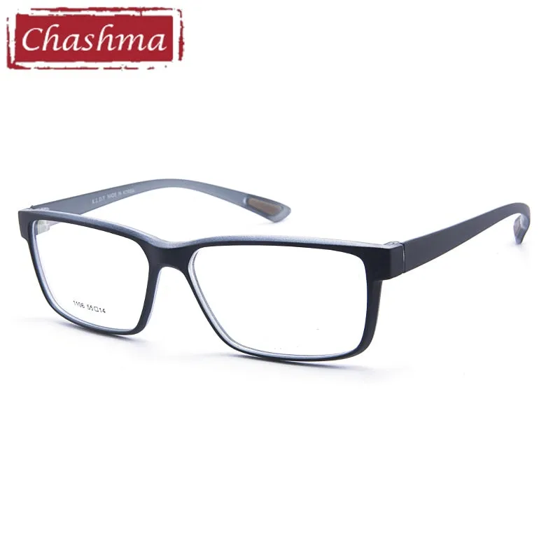 Chashma Men's Full Rim Big Square Tr 90 Titanium Sport Eyeglasses 1106