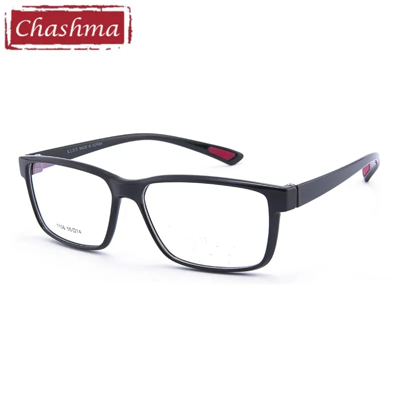 Chashma Men's Full Rim Big Square Tr 90 Titanium Sport Eyeglasses 1106