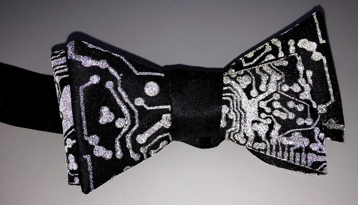 Circuit Board Bow Tie, RetroReflective Print