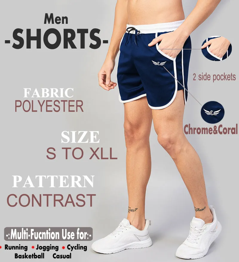 Colorblock Men Shorts (Navy | White) (Pack of 1)