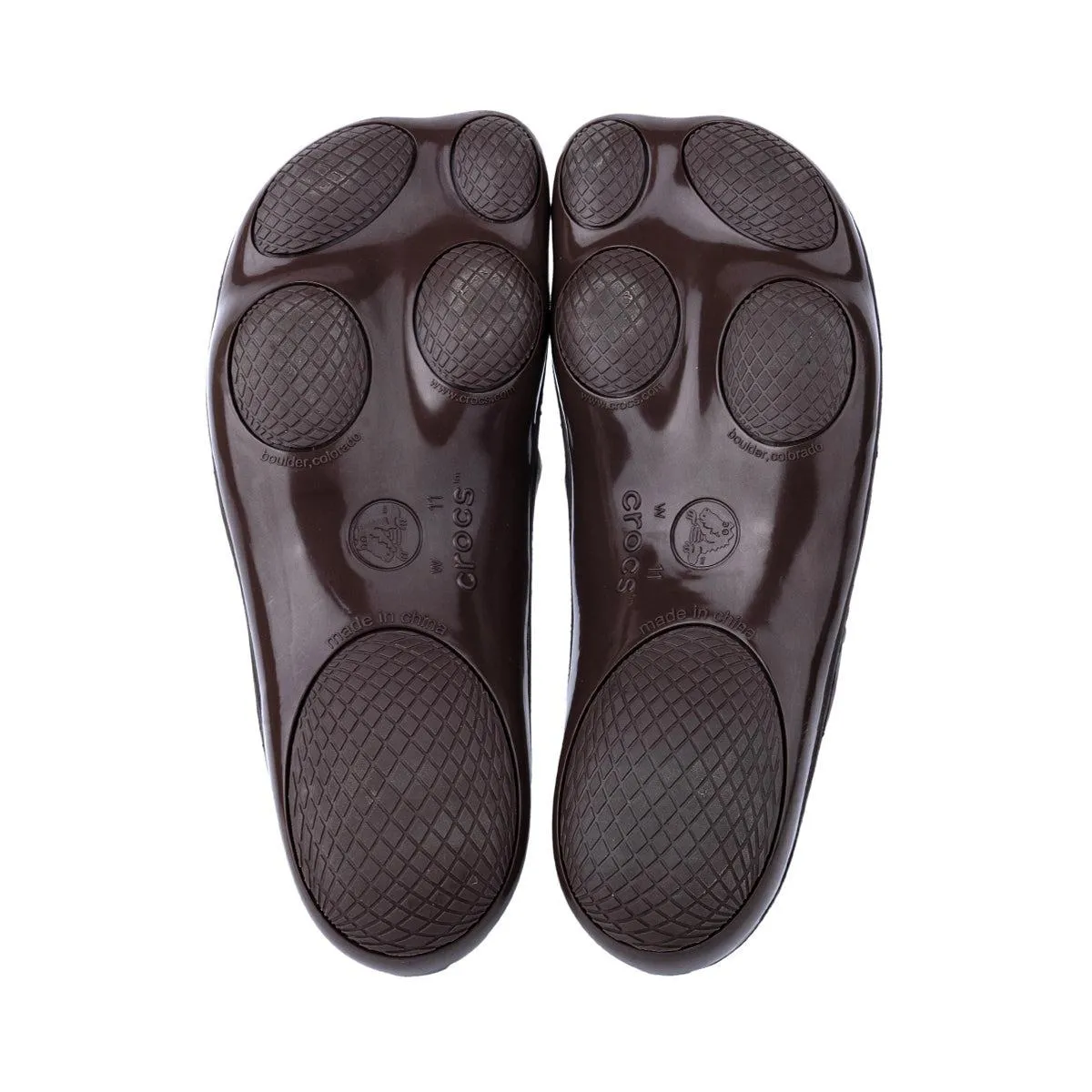 Crocs Abf Sandals Flip Flops Rubber Brown Colour For Women