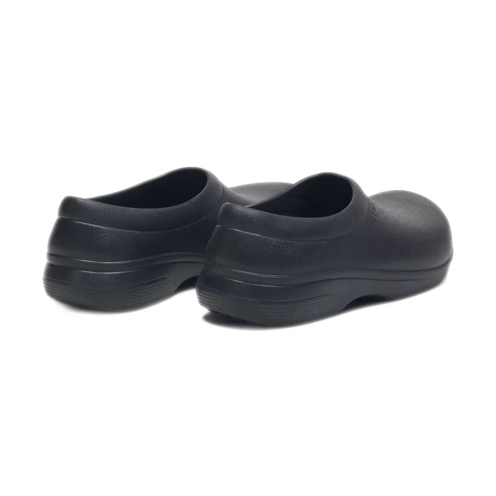 Crocs On The Clock Work Slip Ons Rubber Black Colour For Men