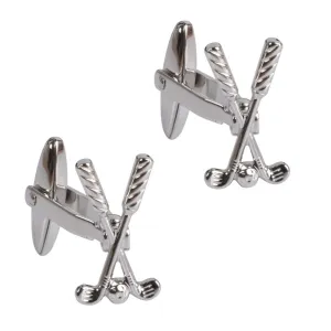 Crossed Golf Club Cufflinks