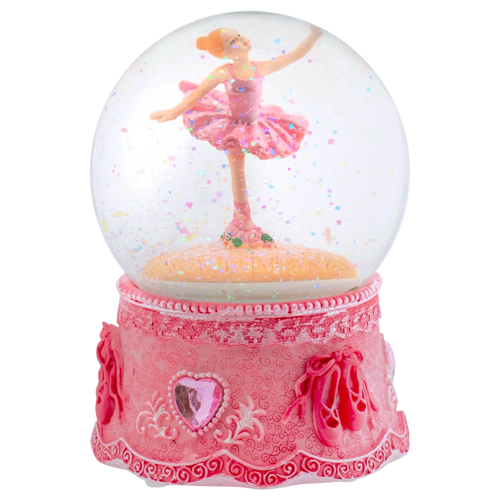 Dancing Ballerina Rotating 100MM Musical Snow Globe Plays Tune Swan Lake