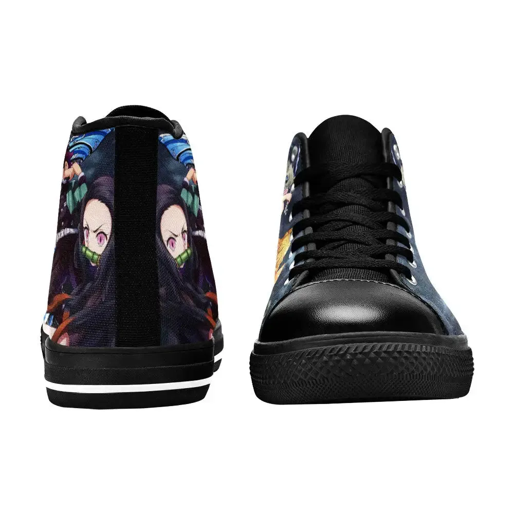 Demon Slayer Kimetsu no Yaiba Shoes High Top Sneakers for Kids and Adults