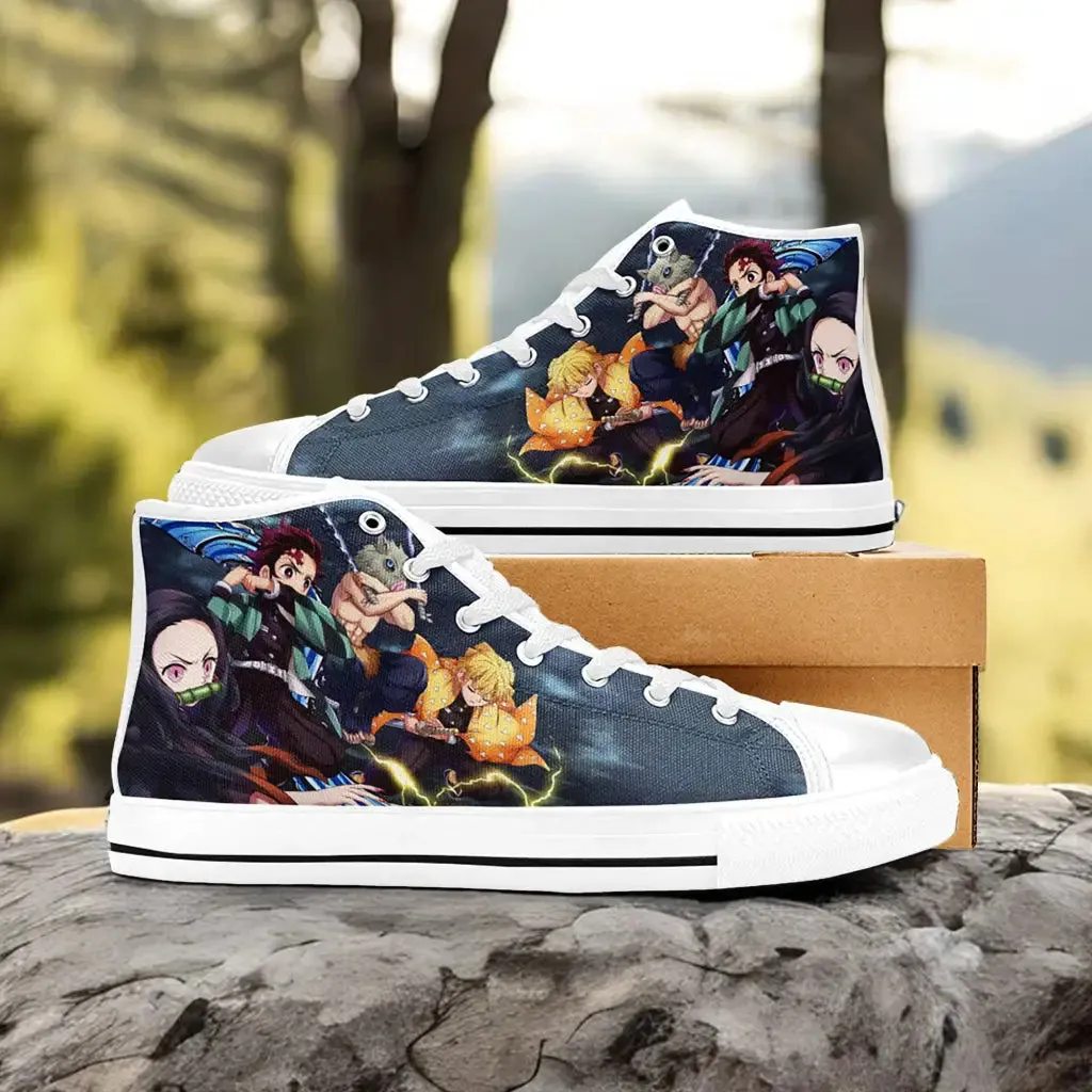 Demon Slayer Kimetsu no Yaiba Shoes High Top Sneakers for Kids and Adults