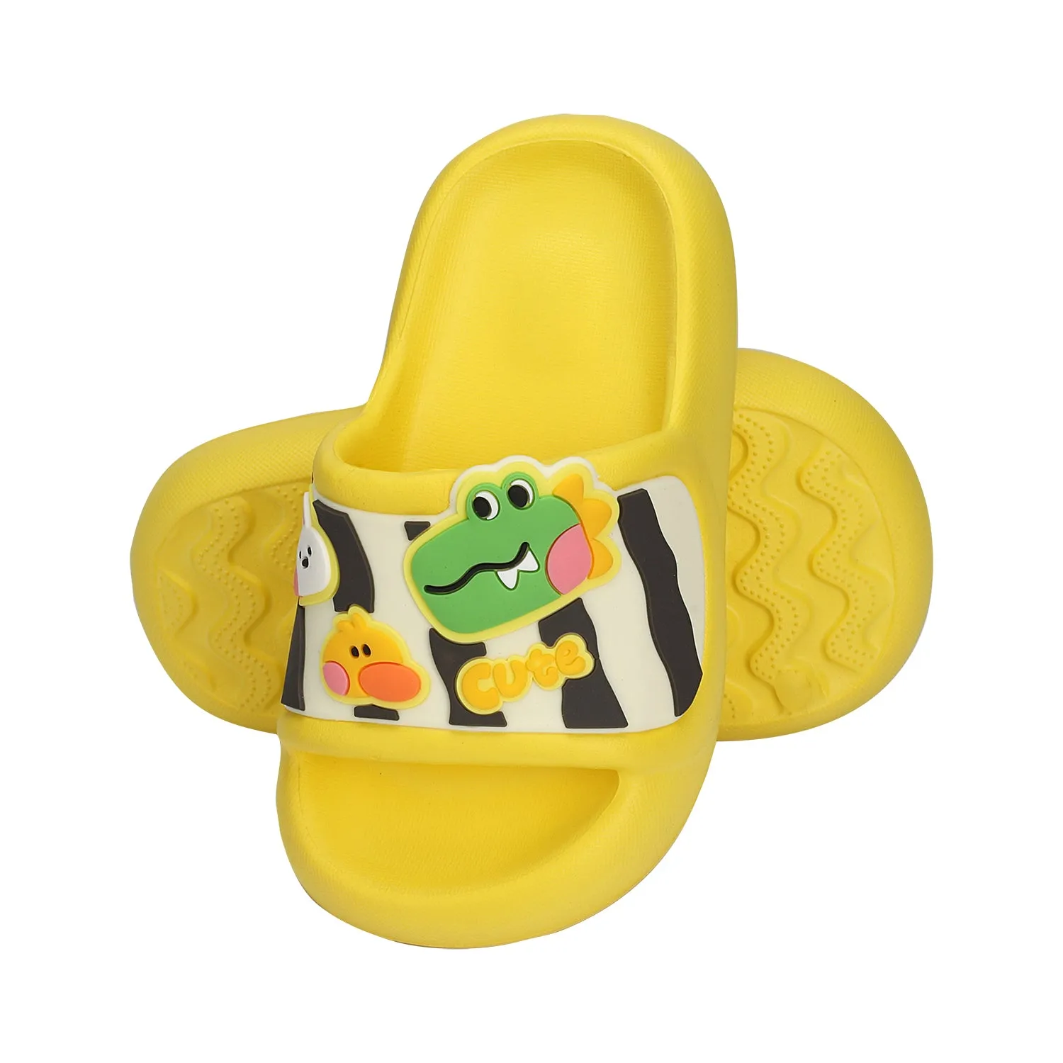 Dino & Cartoon Detailed Applique Slider - Yellow