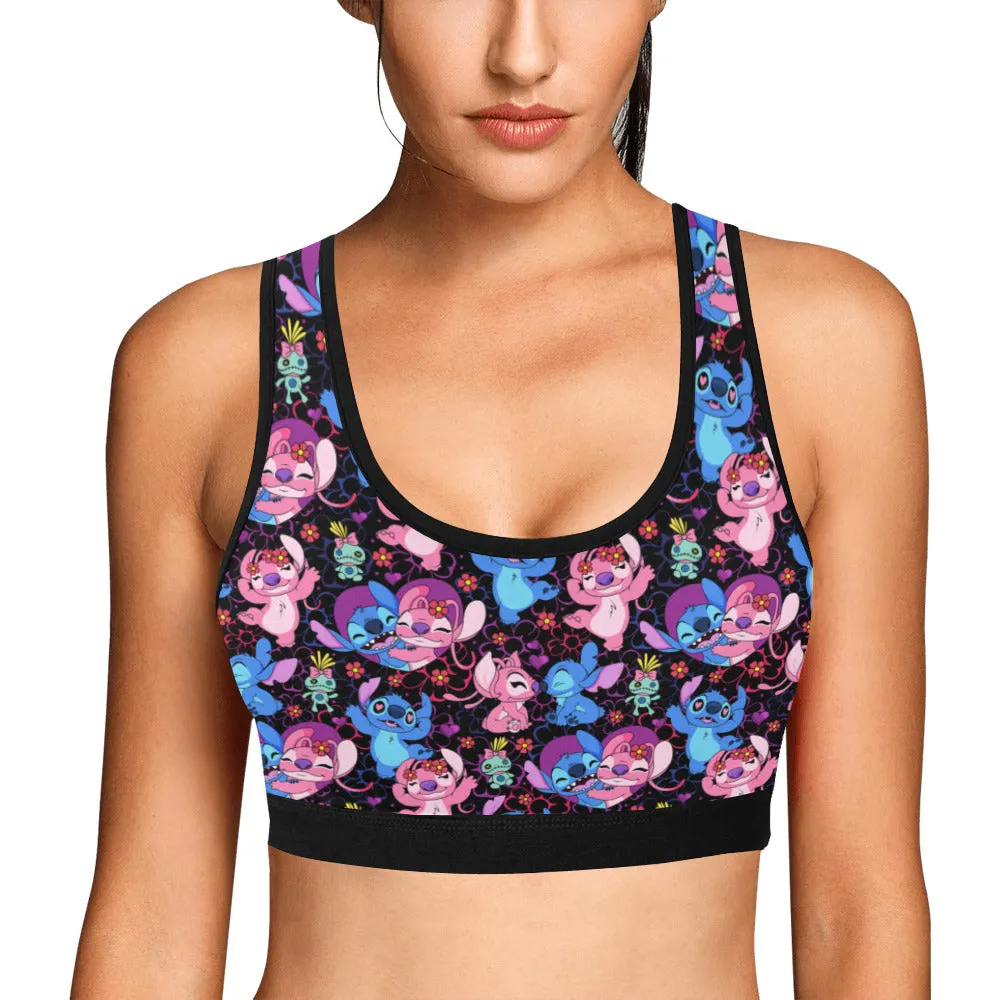 Disney Lilo And Stitch Angel Besties Women's Sports Bra