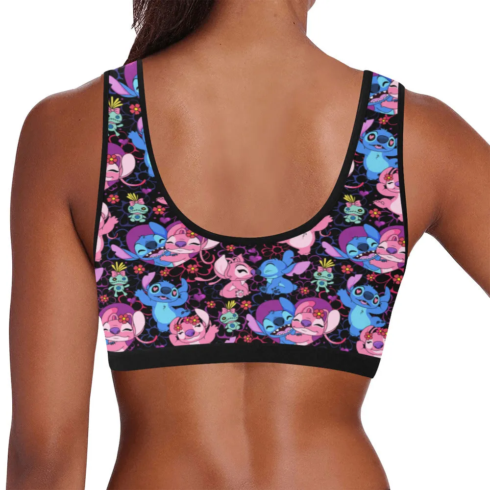 Disney Lilo And Stitch Angel Besties Women's Sports Bra