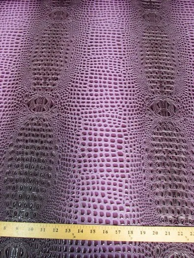 Dragon Gator Upholstery Vinyl Fabric / Purple Crush / Sold By The Yard