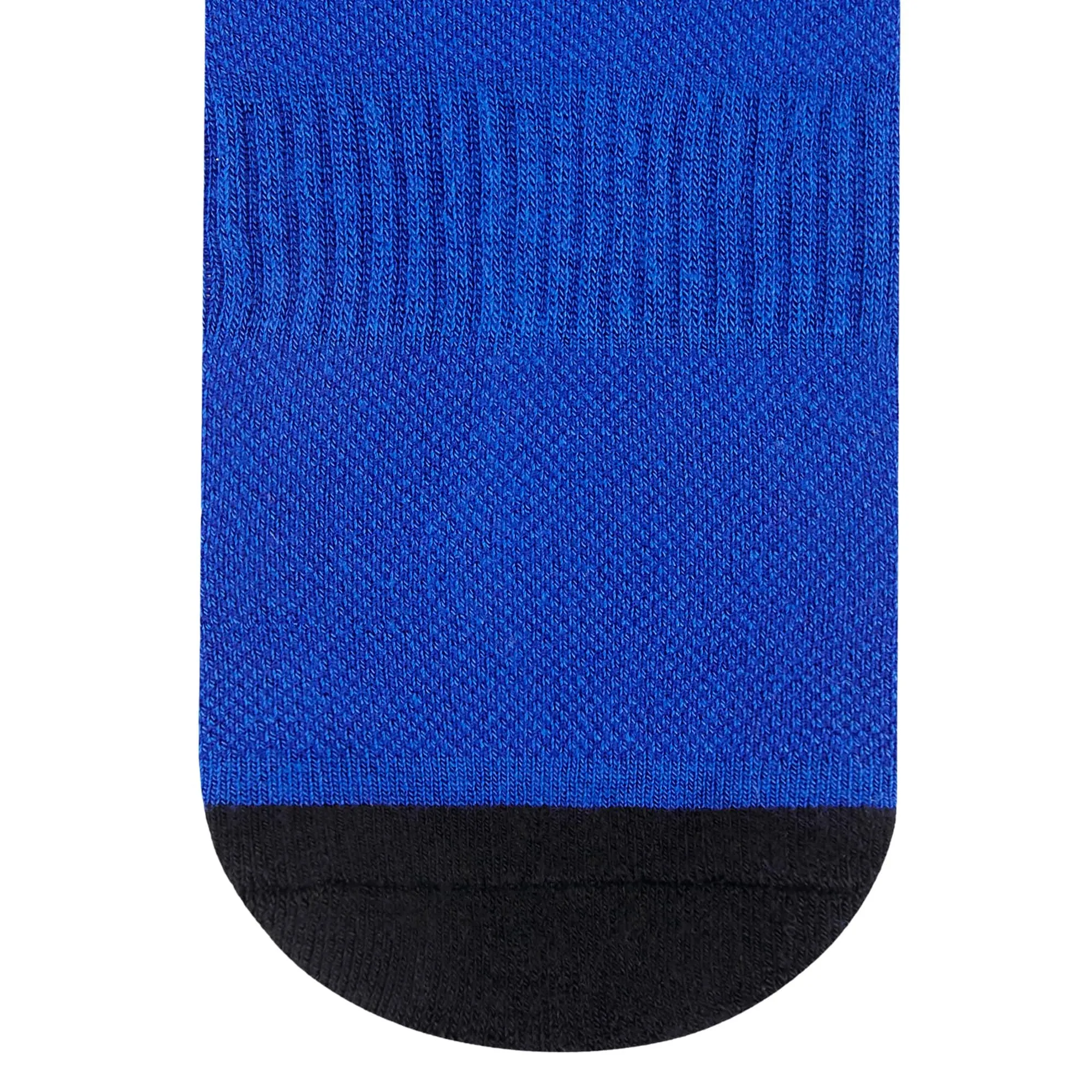 Dual Solid Blue/Black Bamboo Unisex Ankle Length Socks