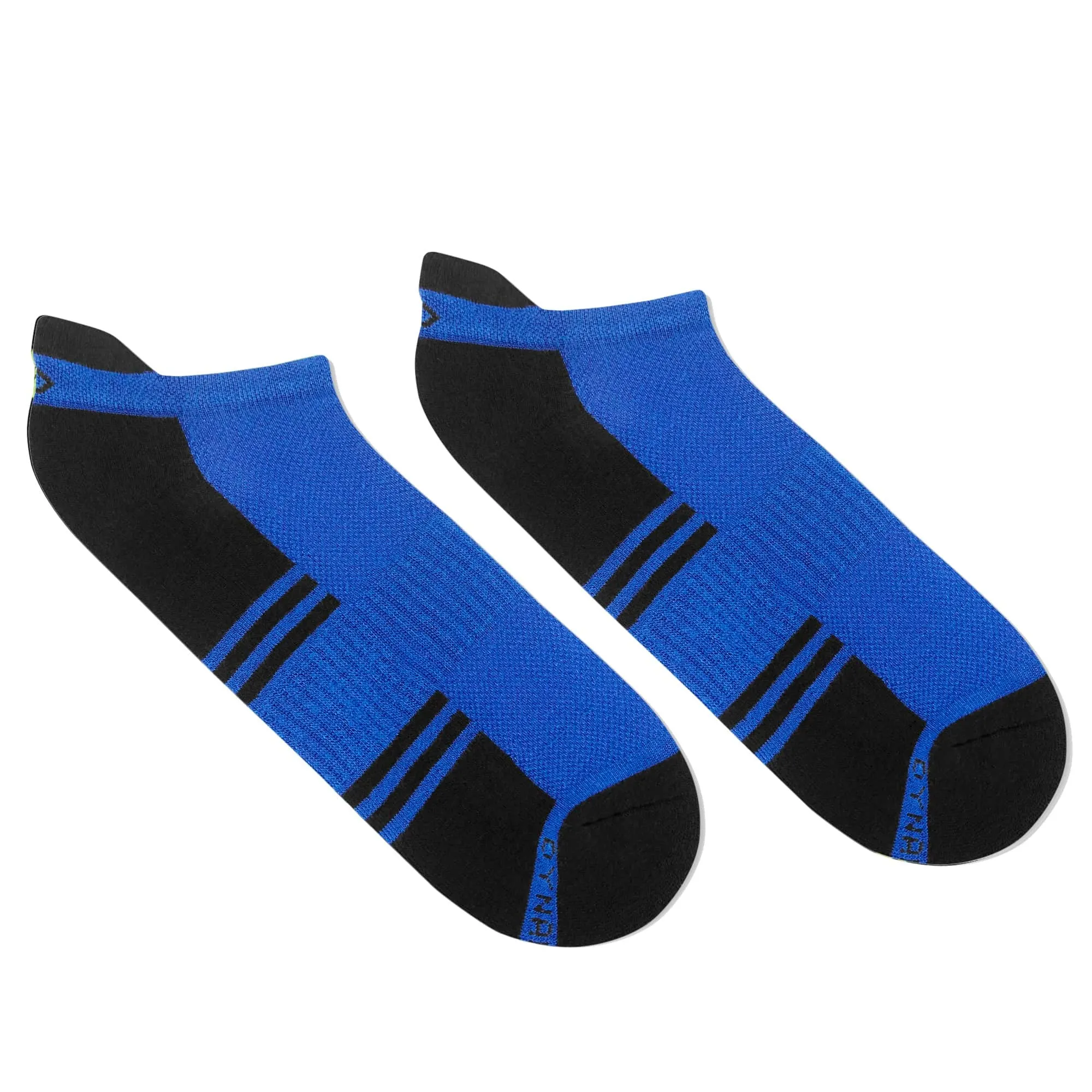 Dual Solid Blue/Black Bamboo Unisex Ankle Length Socks