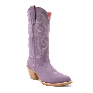 Ferrini Womens Quinn V-Toe Lilac Leather Cowboy Boots