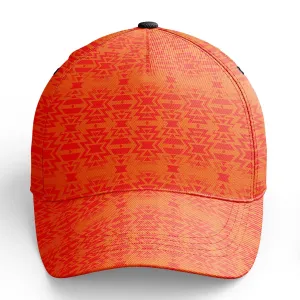 Fire Colors and Turquoise Orange Snapback Hat