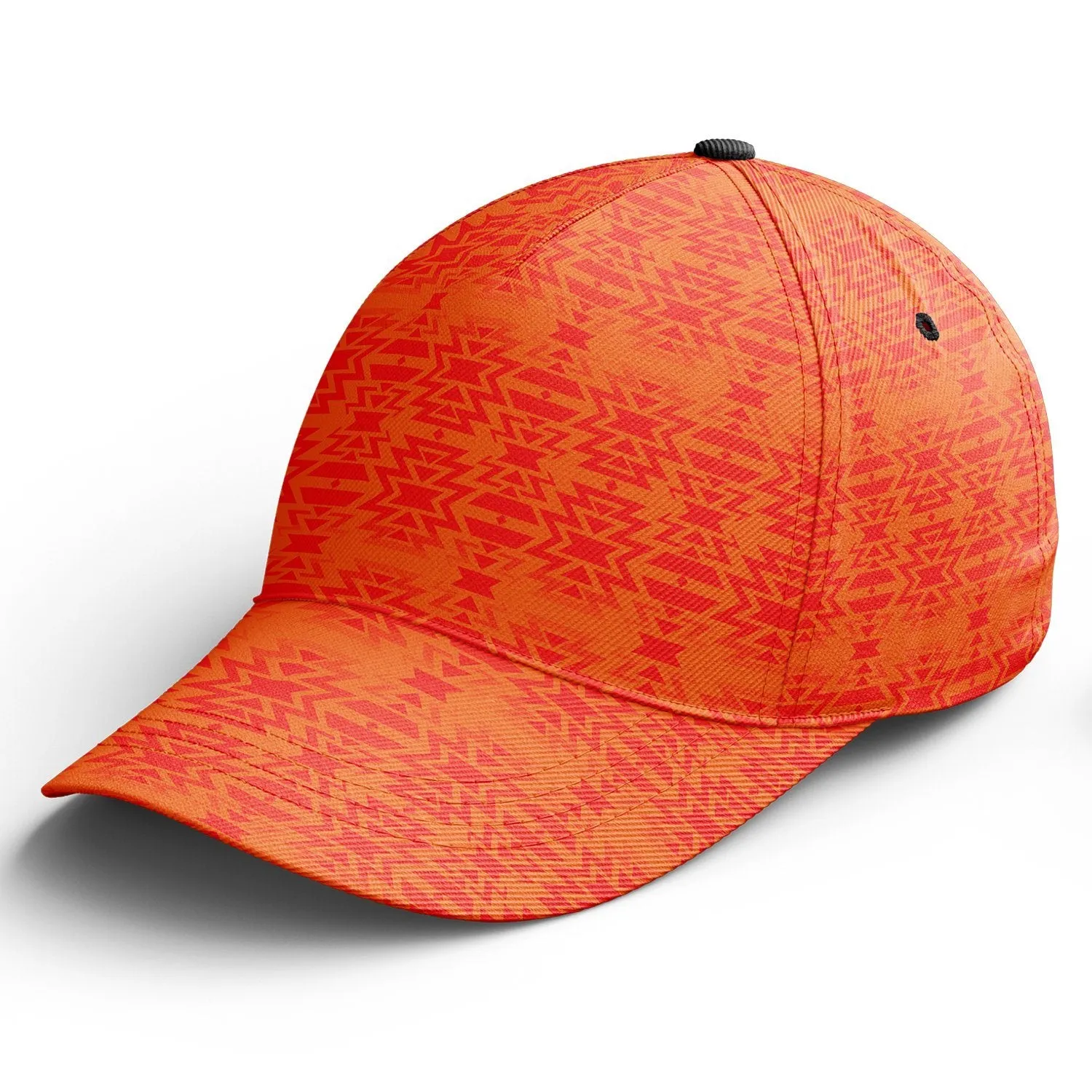 Fire Colors and Turquoise Orange Snapback Hat