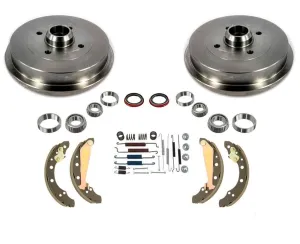 Fits 1989-1999 Cabrio Jetta Golf Brake (2) Drum Drums Shoes Bearings 10Pc Kit