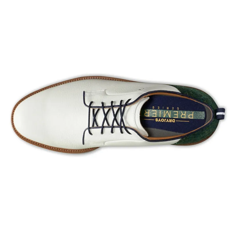 FOOTJOY Harris Tweed Field Men's Spiked Shoes (White/Green)