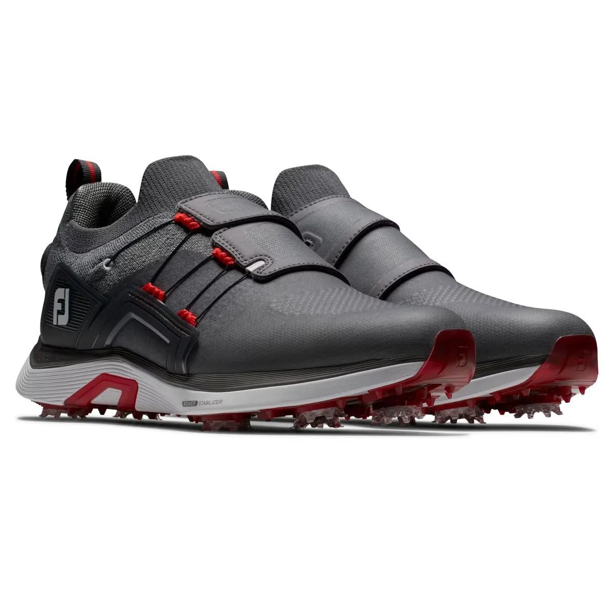 FootJoy HyperFlex Boa Golf Shoes 51405 Charcoal/Grey/Red (Previous Season Style)