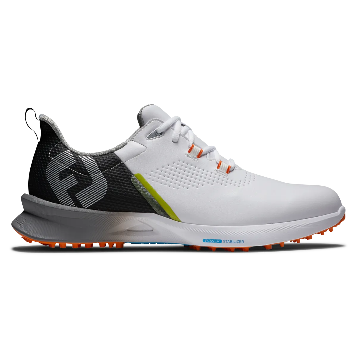 FootJoy Men's Fuel Golf Shoes- White/Black/Orange