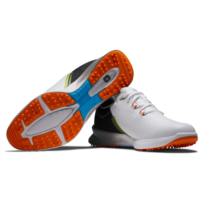 FootJoy Men's Fuel Golf Shoes- White/Black/Orange