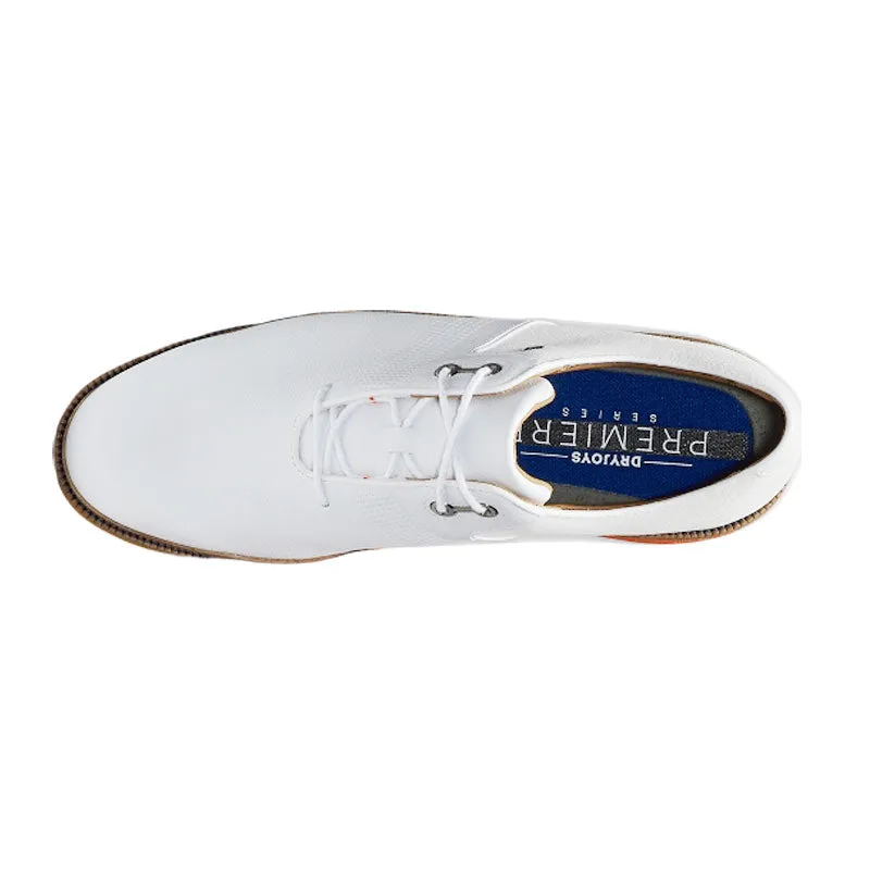 FOOTJOY Premiere Series Flint Men's Spikeless Shoes (White/White/Orange)