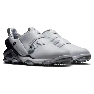 FootJoy Tour Alpha Dual BOA Mens Golf Shoes White/Grey/Navy 55508 (Closeout)