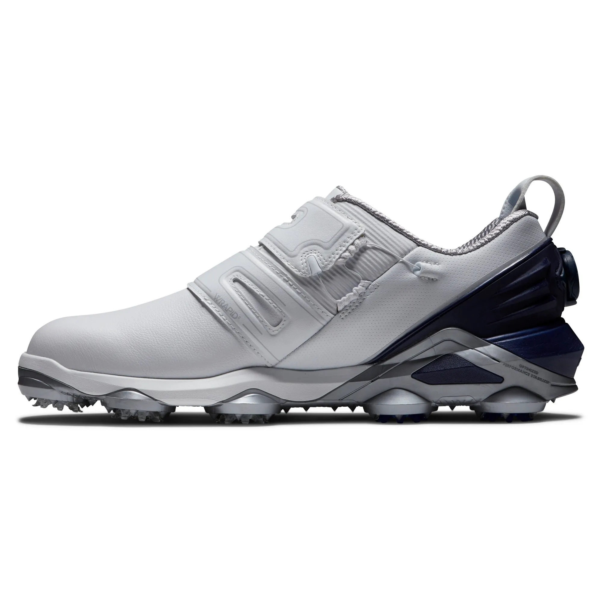 FootJoy Tour Alpha Dual BOA Mens Golf Shoes White/Grey/Navy 55508 (Closeout)