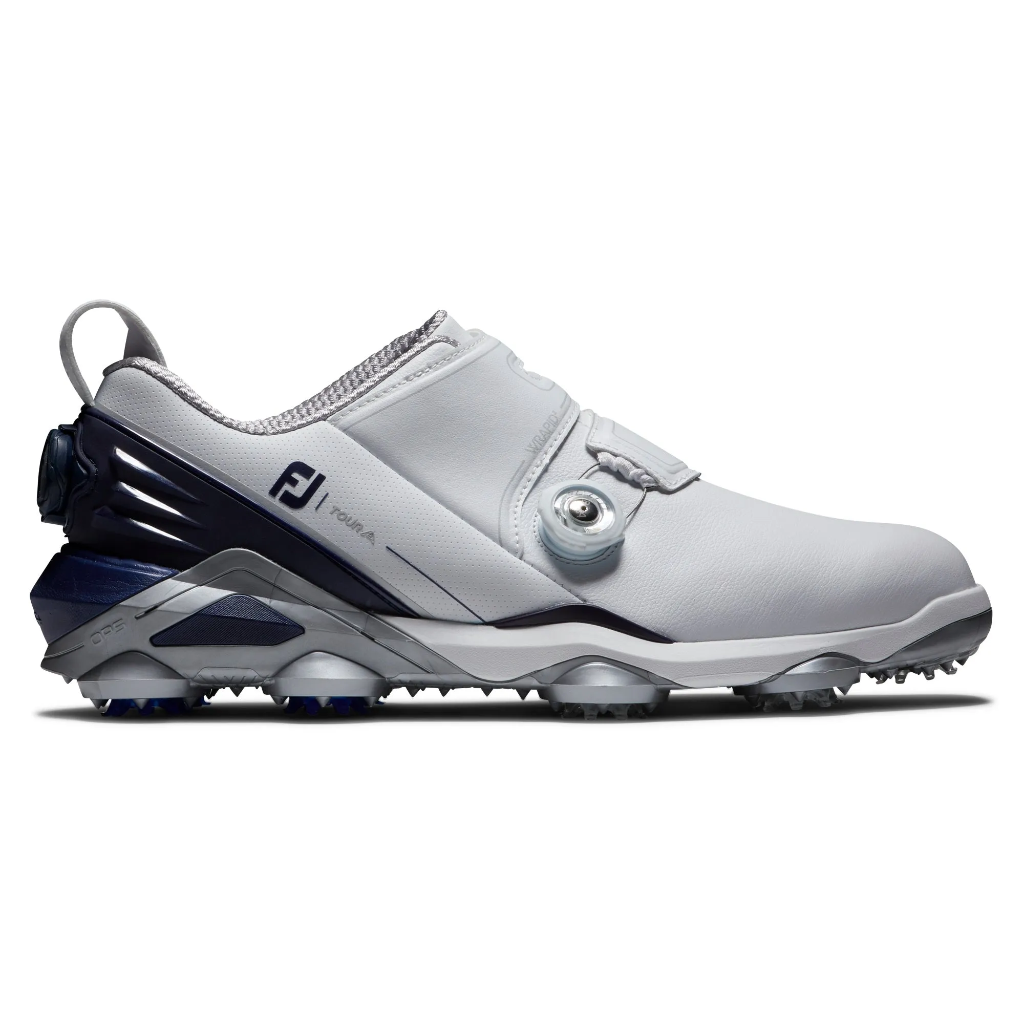 FootJoy Tour Alpha Dual BOA Mens Golf Shoes White/Grey/Navy 55508 (Closeout)