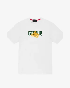 GEEDUP PFK GRAPH TEE WHITE GREEN (NEW)