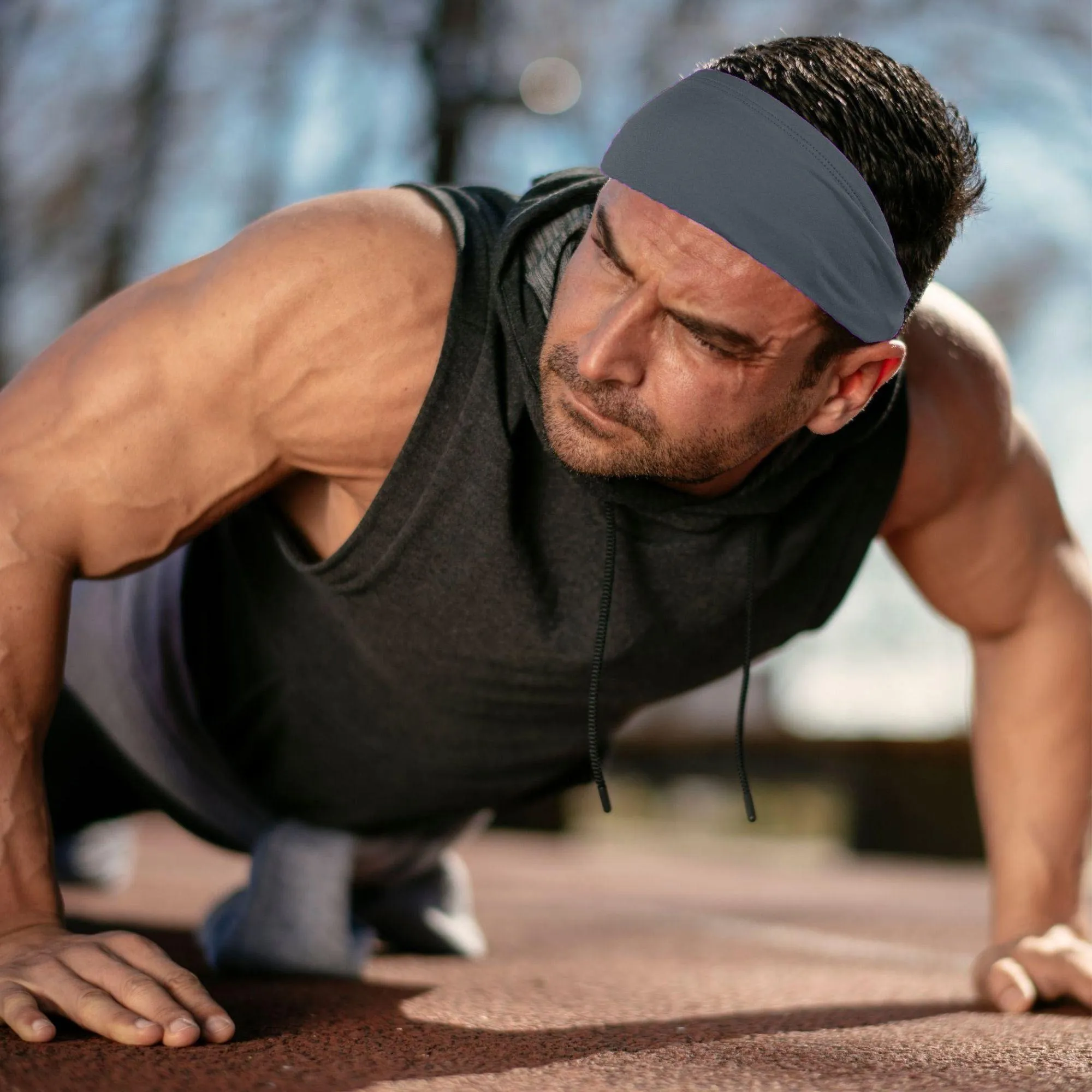 Gray Performance Headband