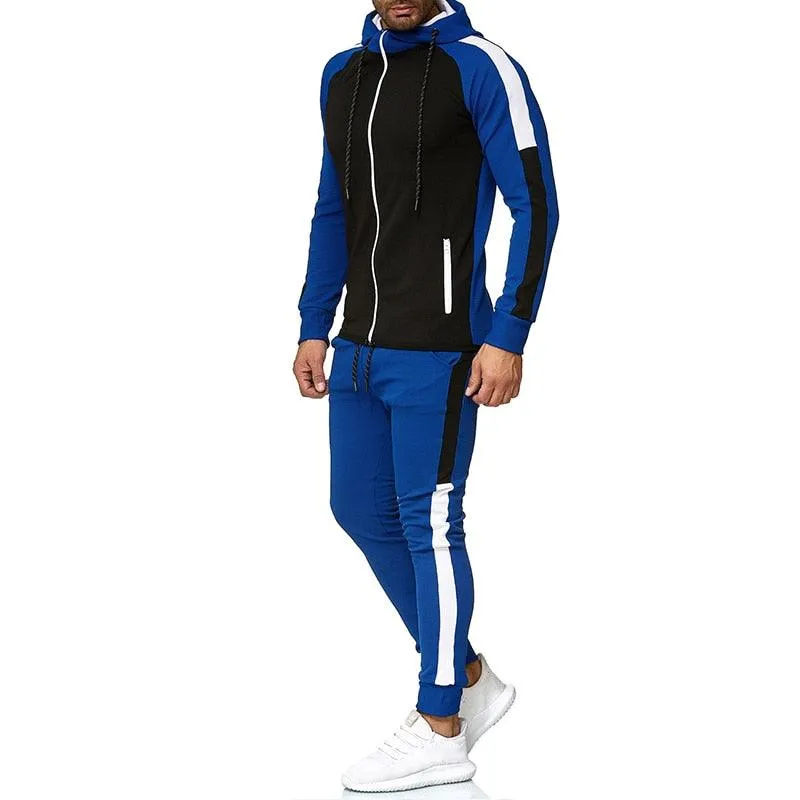 Great Autumn Winter Men's Tracksuit Set - 2 Pcs Men Gradient Sweatsuits Sports Suit (TM9)(F101)