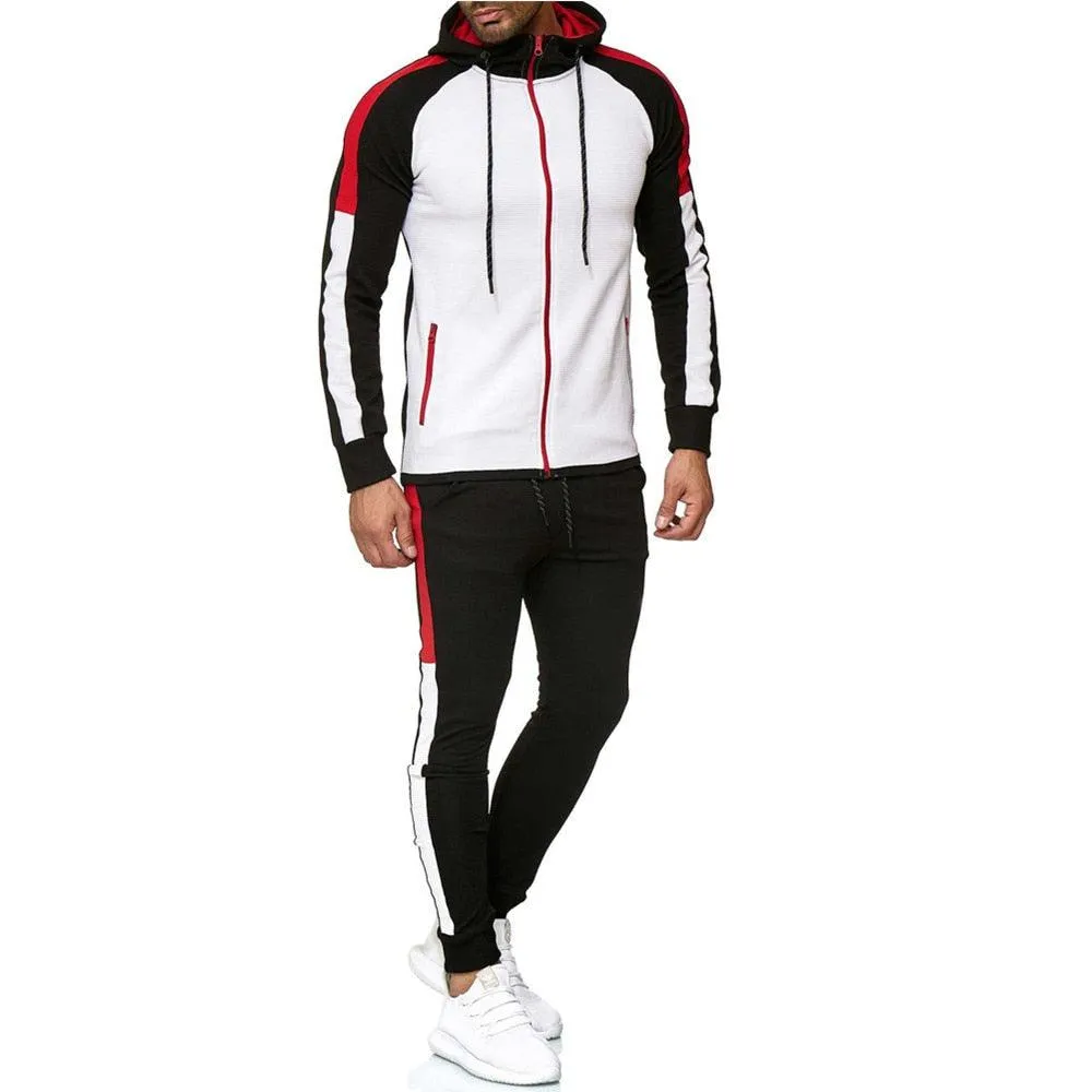 Great Autumn Winter Men's Tracksuit Set - 2 Pcs Men Gradient Sweatsuits Sports Suit (TM9)(F101)