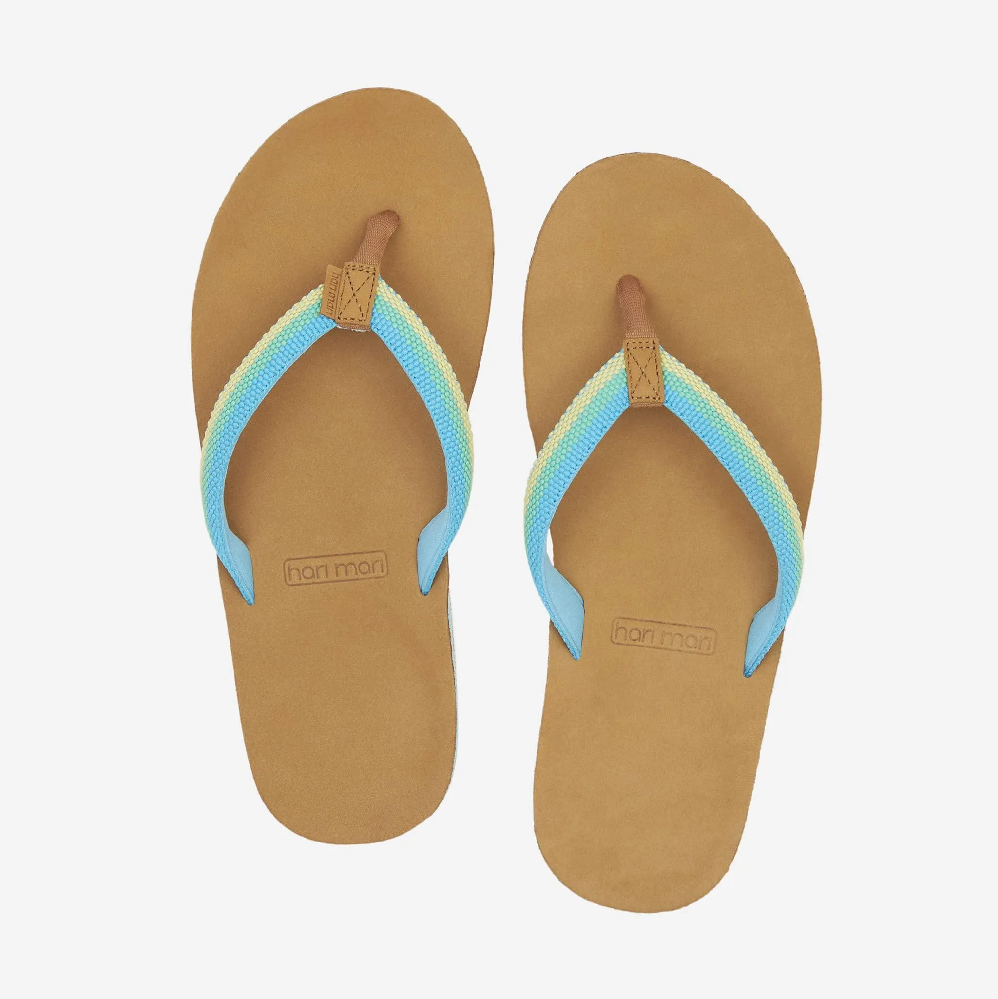 Hari Mari Women's Scouts Dusty Blue Size 7 Memory Foam Flip Flops