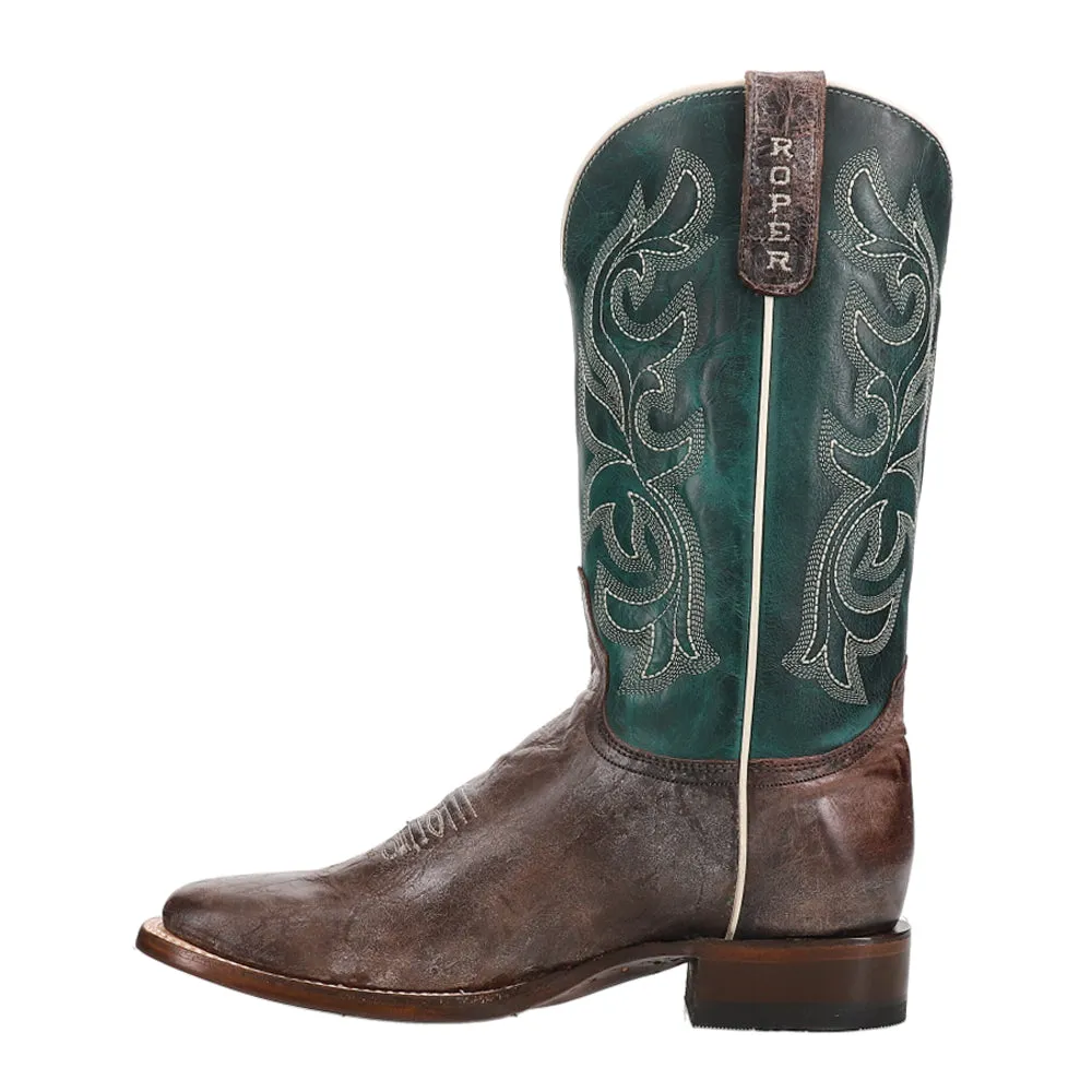 Harper Wide Calf Square Toe Cowboy Boots