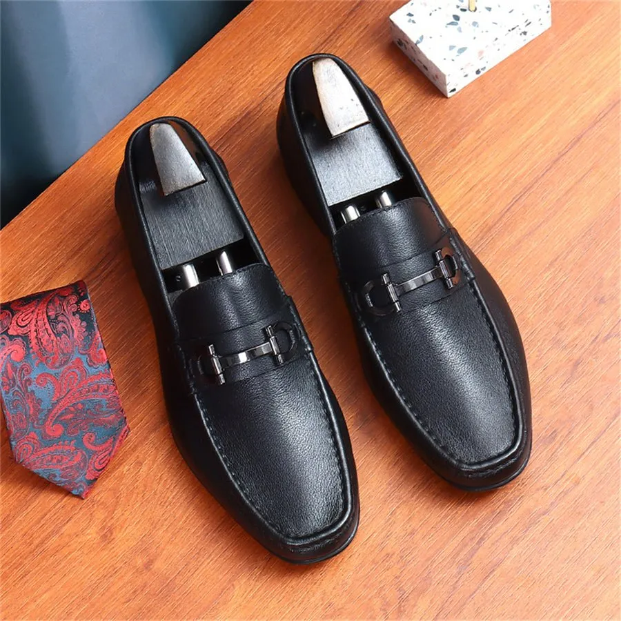 Hazel Luxe Slip-on Leather Loafers