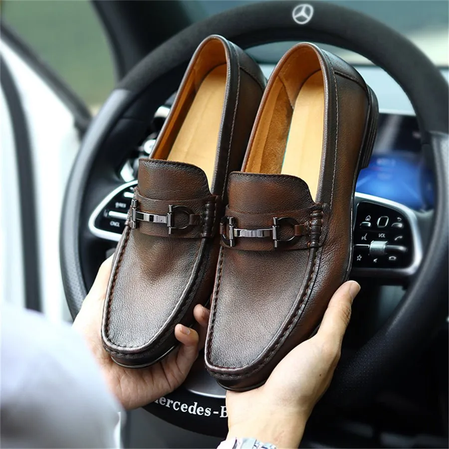 Hazel Luxe Slip-on Leather Loafers