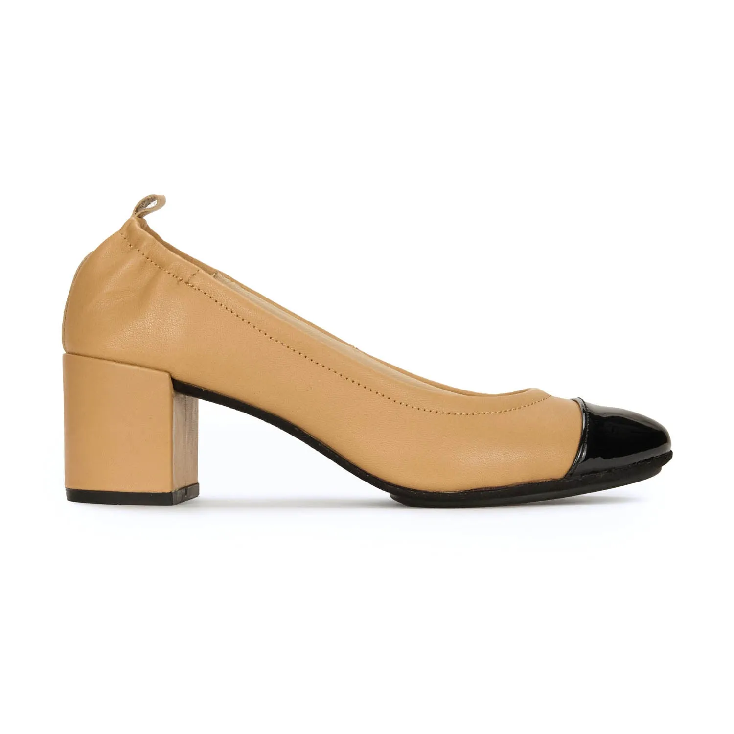 Heidi Classic Pump in Tan Leather