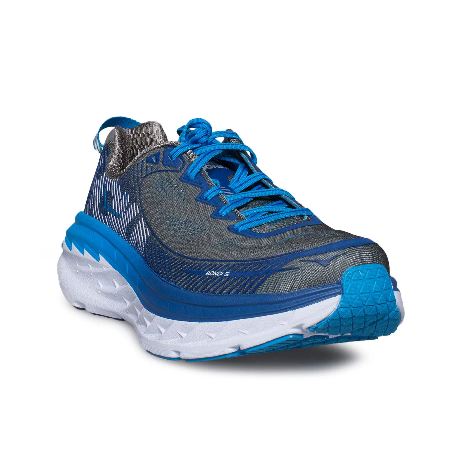 Hoka One One Bondi 5 Charcoal Grey / True Blue Running Shoes  - Men's