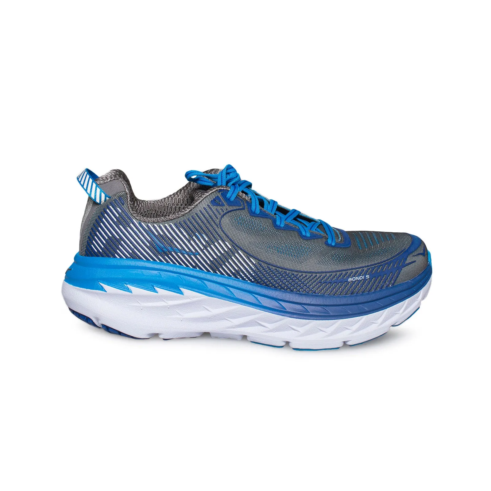 Hoka One One Bondi 5 Charcoal Grey / True Blue Running Shoes  - Men's