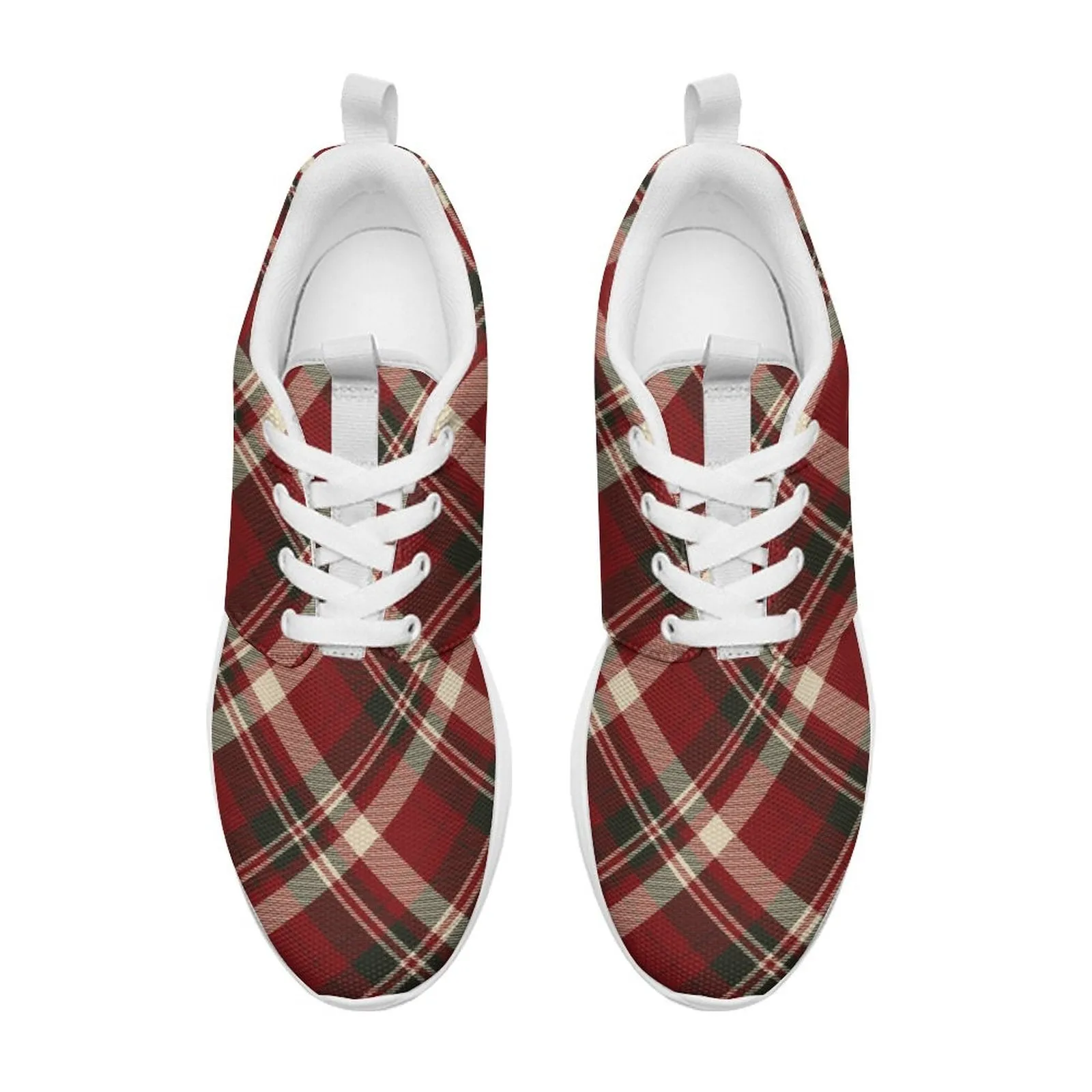 Holiday Pattern Flannel Design Personalized Running Shoes