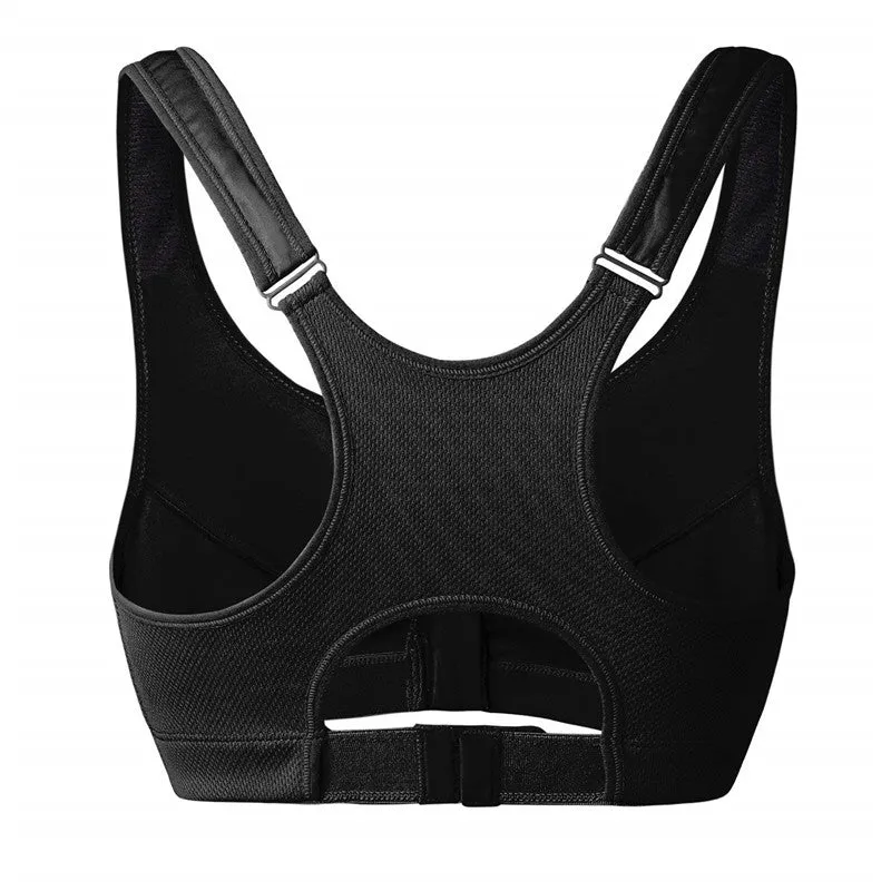 Hot Women Zipper Push Up Sports Bras Vest Underwear Shockproof Breathable Gym Fitness Athletic Running Yoga Bh Sport Tops