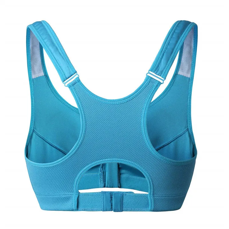 Hot Women Zipper Push Up Sports Bras Vest Underwear Shockproof Breathable Gym Fitness Athletic Running Yoga Bh Sport Tops