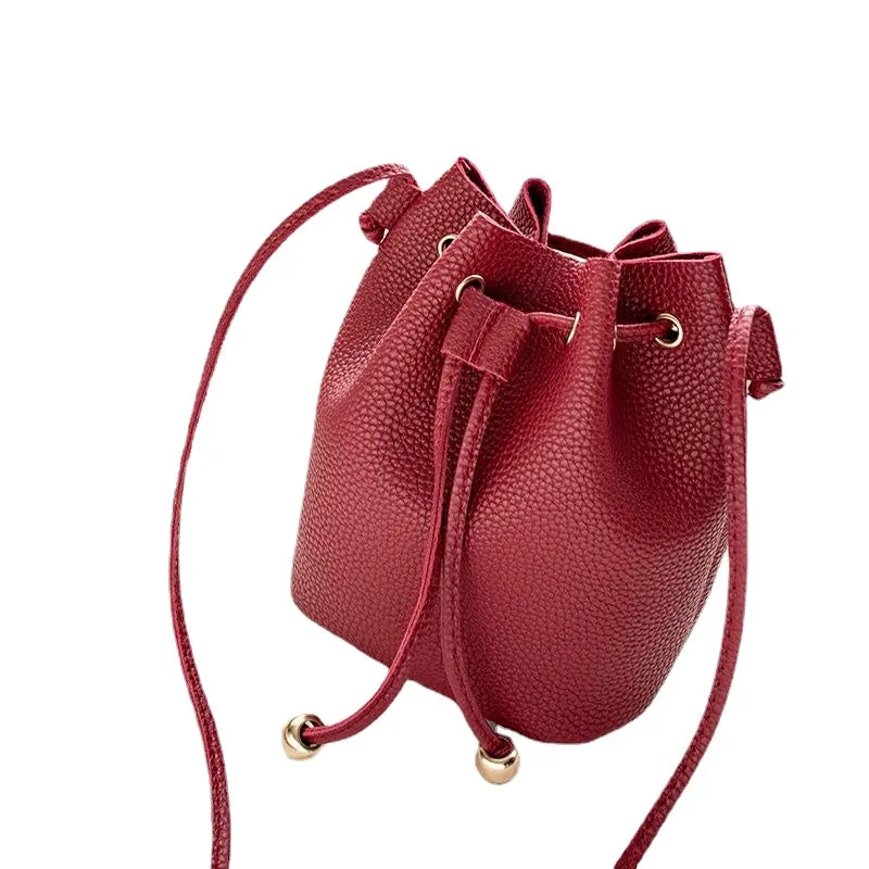 Korean Style Bucket Bag Tassel Bag Women 2023 New Trendy Small Bag Shoulder Crossbody Bag Mini Bag One Piece