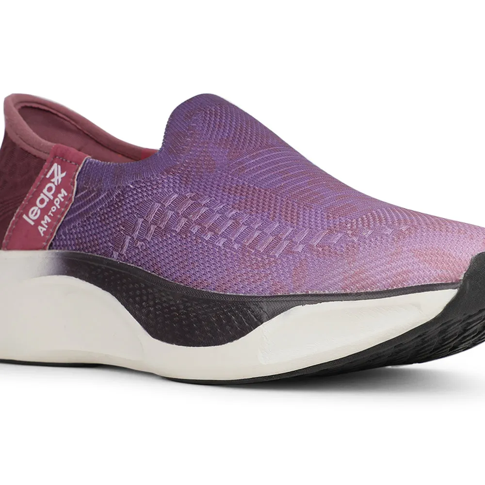 Leap7x Sports Purple Walking Shoes For Women EAZYGO-5L By Liberty