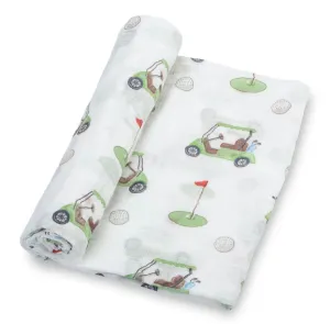 Lolly Banks Set of Three Swaddle Blankets (Sports Balls, Dogs and Golf)